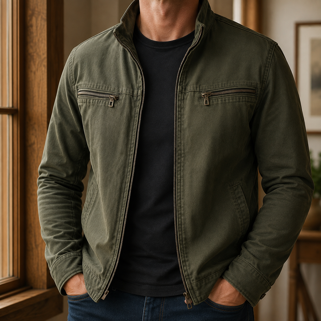 Theo Military Jacket - Green