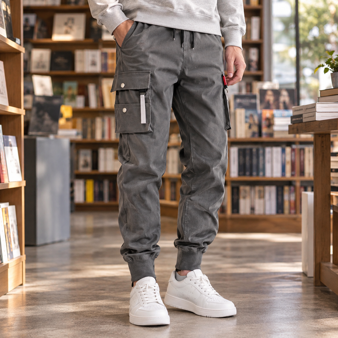 Timothy Tapered Cargo Pants - Gray