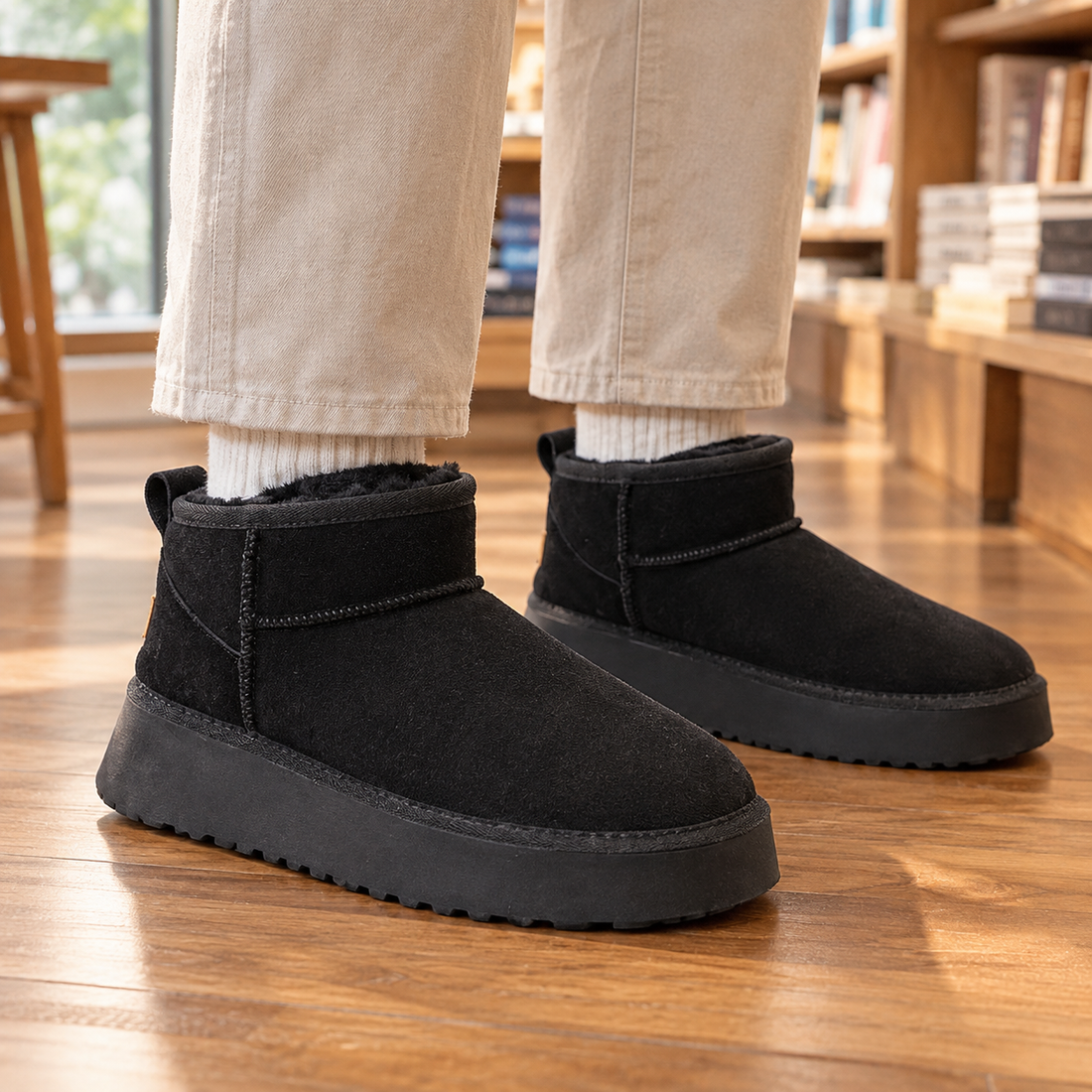 Cattaneo Suede Snow Boots - Black