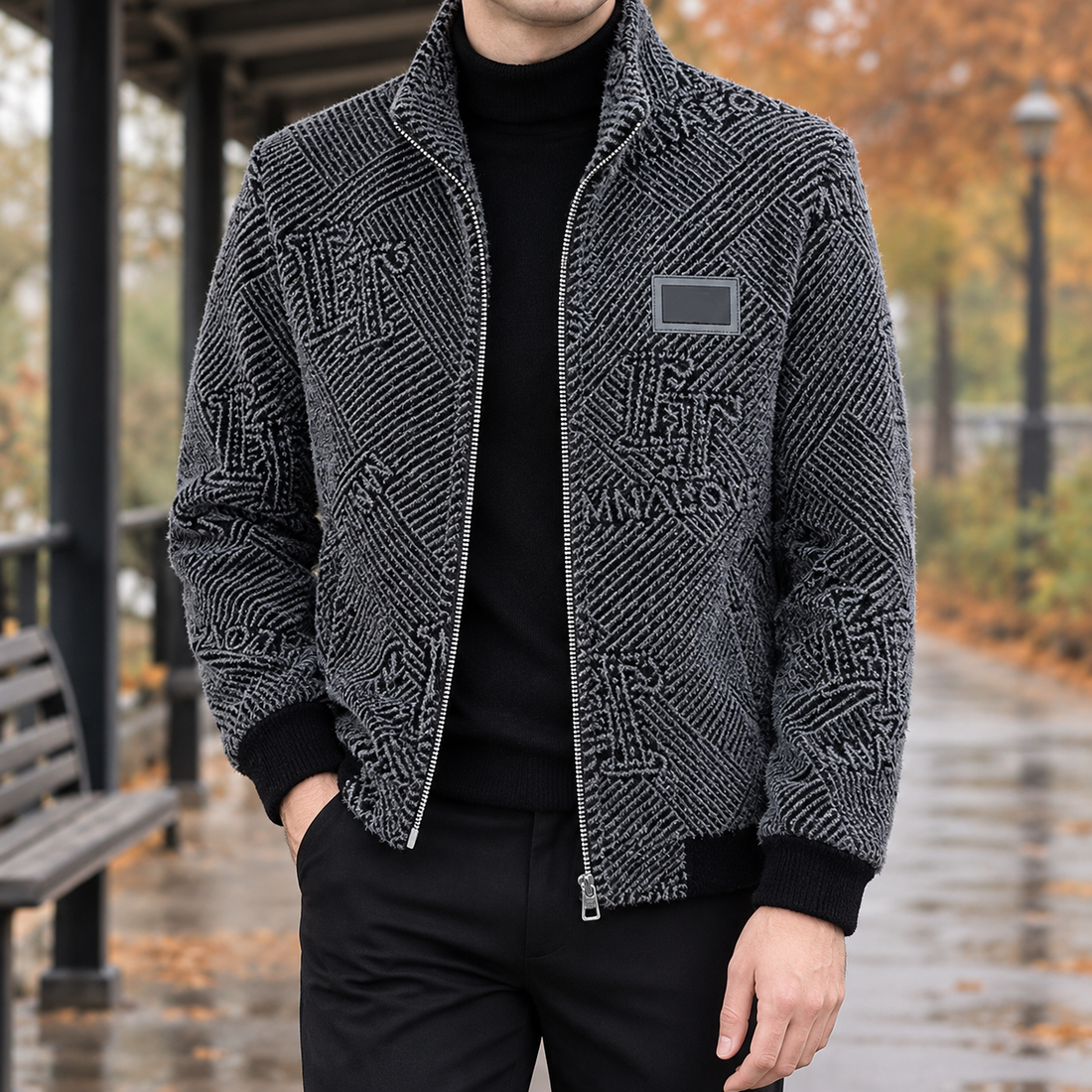 Desmond-Hayes Textured Jacket - Gray