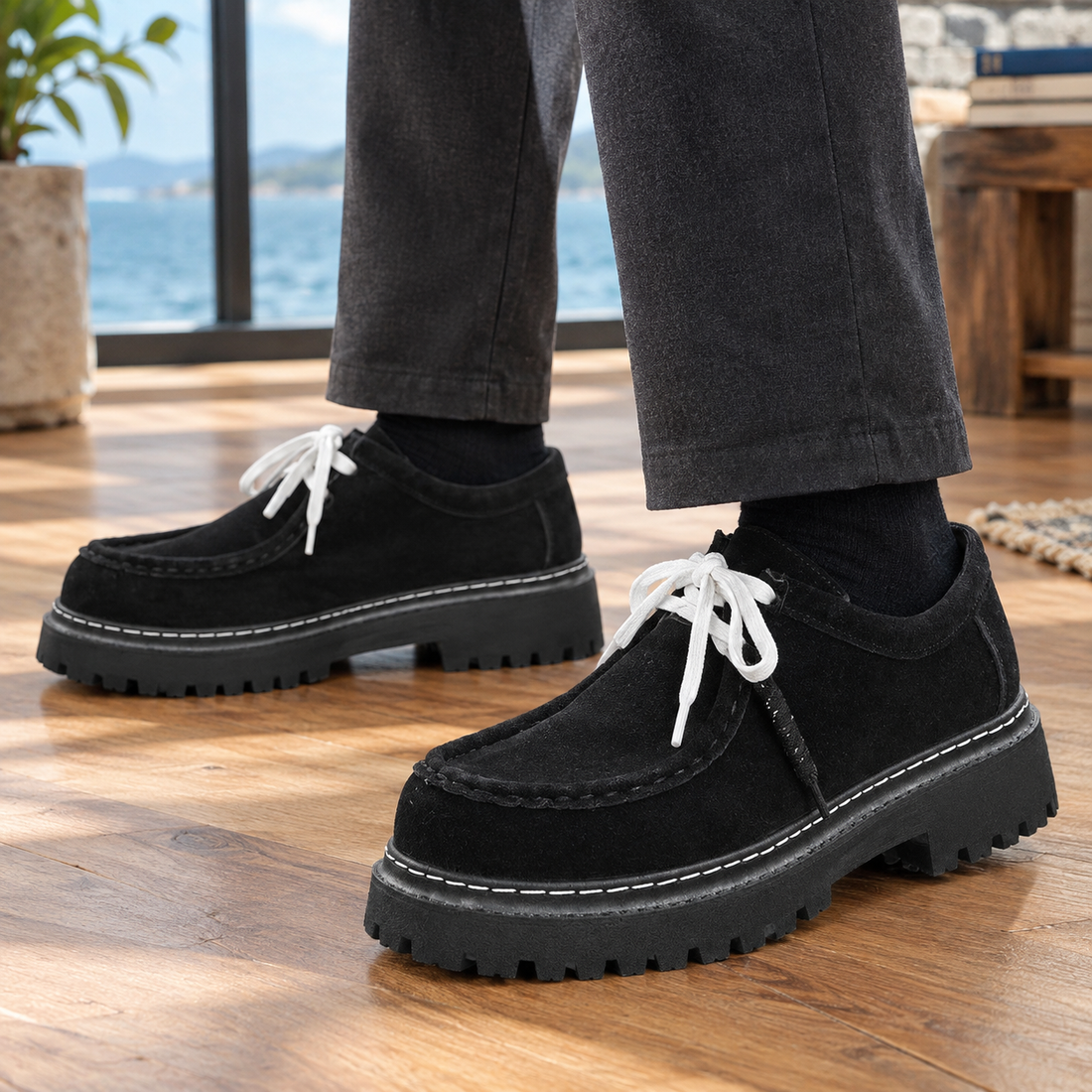 Paoletti Chunky Derby Shoes - Black