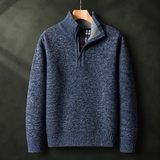 Ambrose Quarter-Zip Sweater - Blue