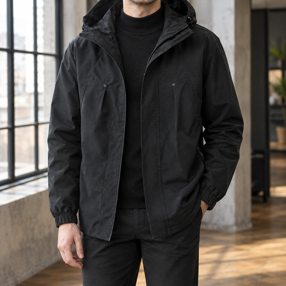 Remy Hooded Jacket - Black