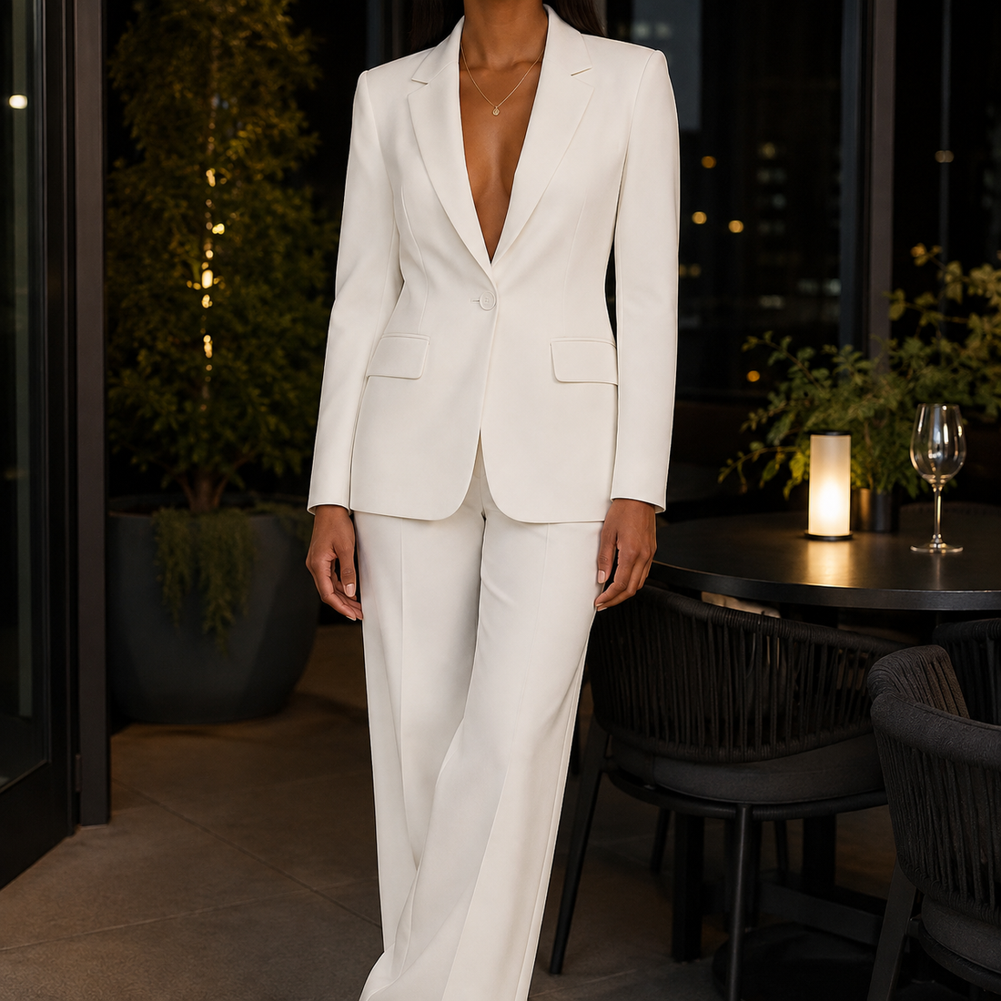 Rhea-Louise Tailored Suit - White