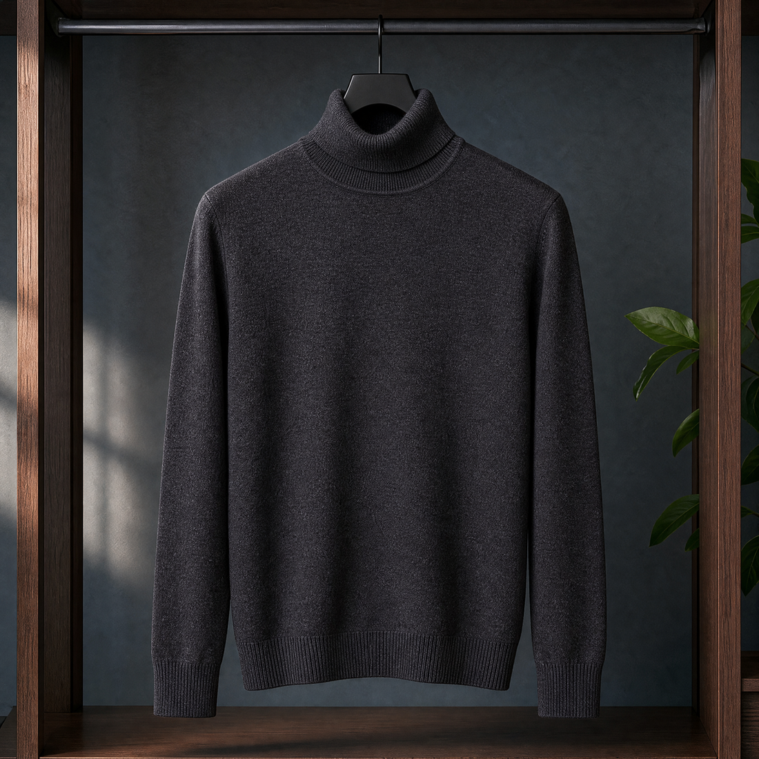 Sebastien Turtleneck Sweater - Charcoal