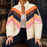 Magdalena Color Block Jacket - Apricot
