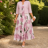 Vivienne Floral Dress Set - Pink