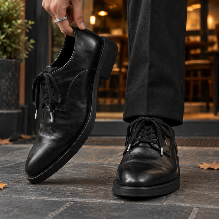 Sanguineti Pointed Derby Shoes