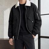 Kasimir Sherpa Collar Jacket - Black