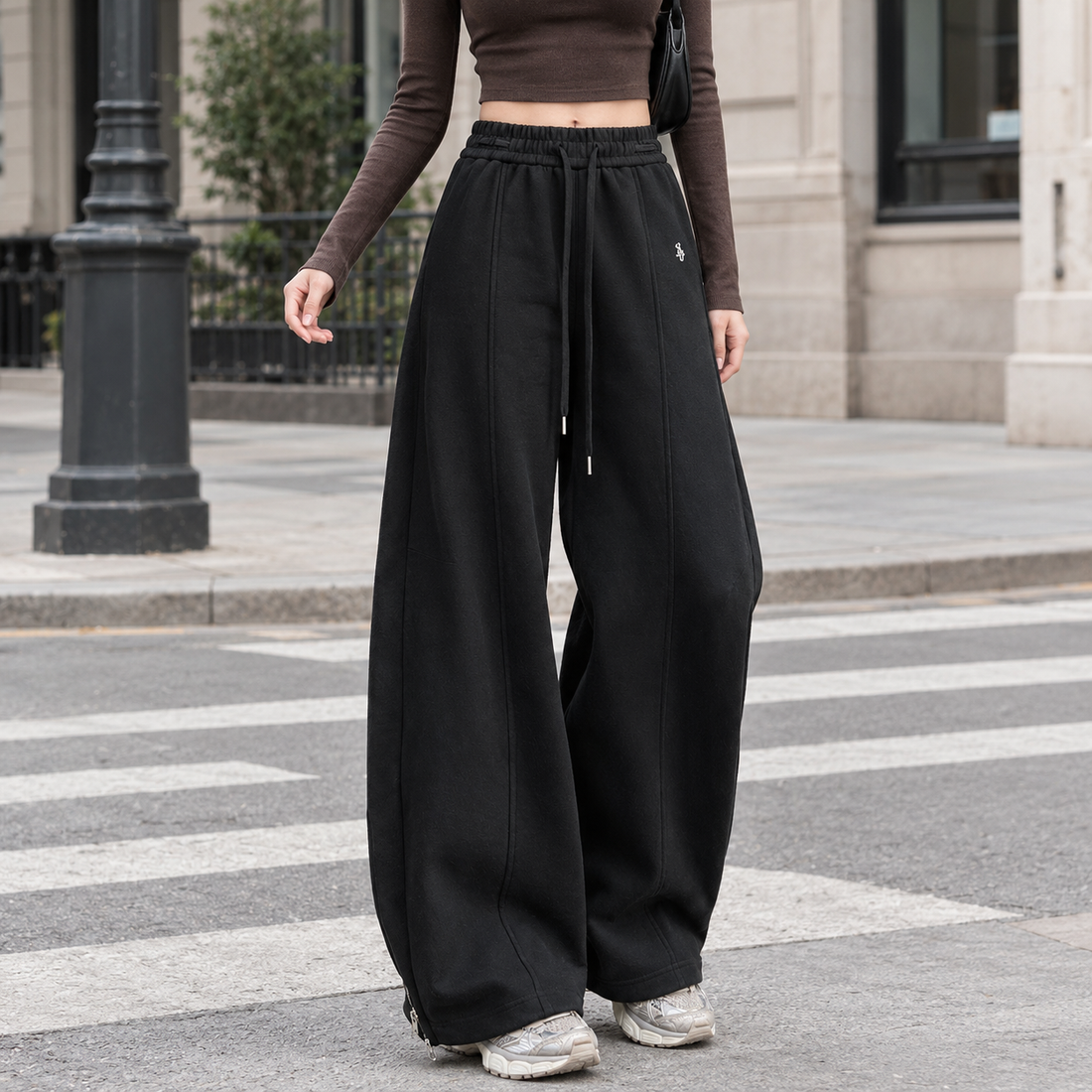 Stella-Skye Wide Leg Pants - Black