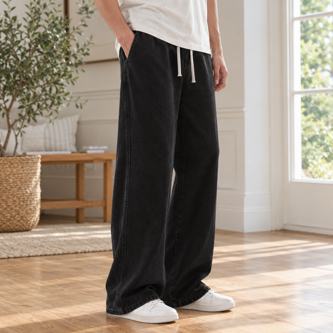 Stanley Wide Leg Pants - Black