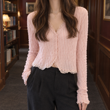 Ameline-Lane Lace Trim Blouse - Pink