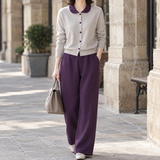 Perla-Pearl Contrast Collar Set - Sets