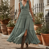 Matilda Pleated Maxi Dress - Sage Green
