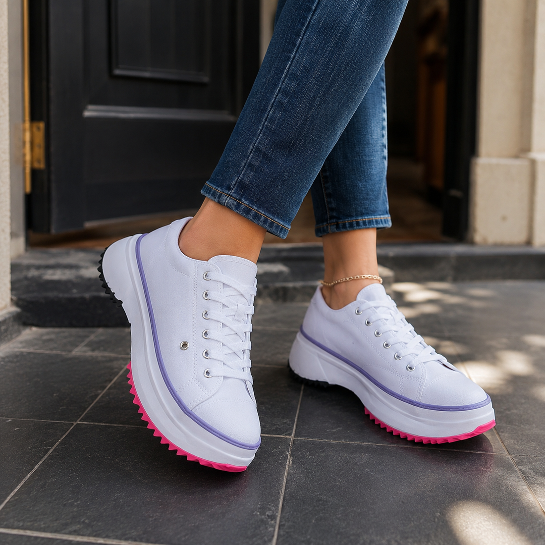 Ravello Platform Sneakers - White