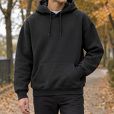 Idris-York Relaxed Hoodie - Black