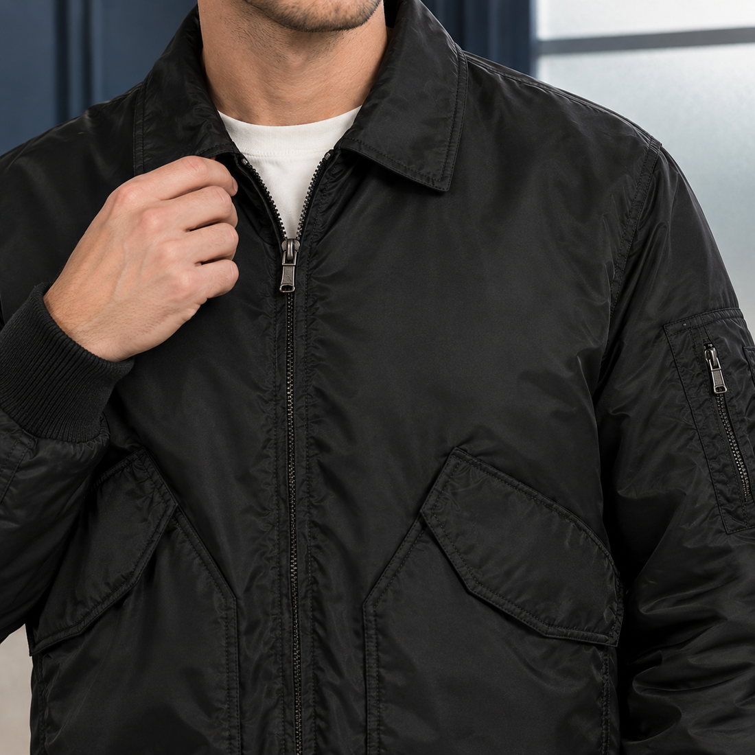 Samuel Flight Jacket - Lead Product Detail