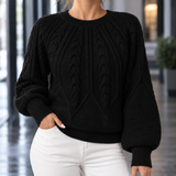 Henriette Cable Knit Sweater - Lead Product Detail
