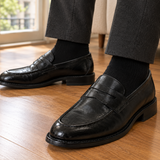 Pescara Leather Loafers - Lead Product Detail