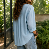 Eloise Split Neck Blouse - Lead Alternate View