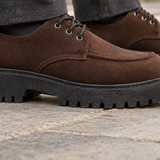 Rapallo Suede Derby Shoes - Lead Product Detail