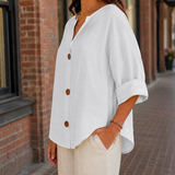 Florence V-Neck Shirt - Lead Alternate View