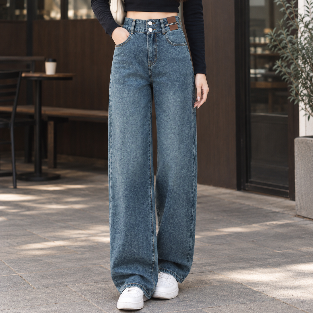 Fenna-Pearl Wide Leg Jeans - Lead Product Detail
