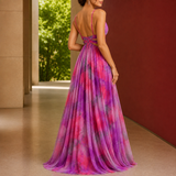 Cleo Watercolor Maxi Dress - Lead Alternate View