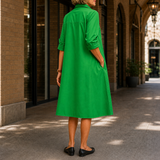 Phoebe A-Line Midi Dress - Lead Alternate View