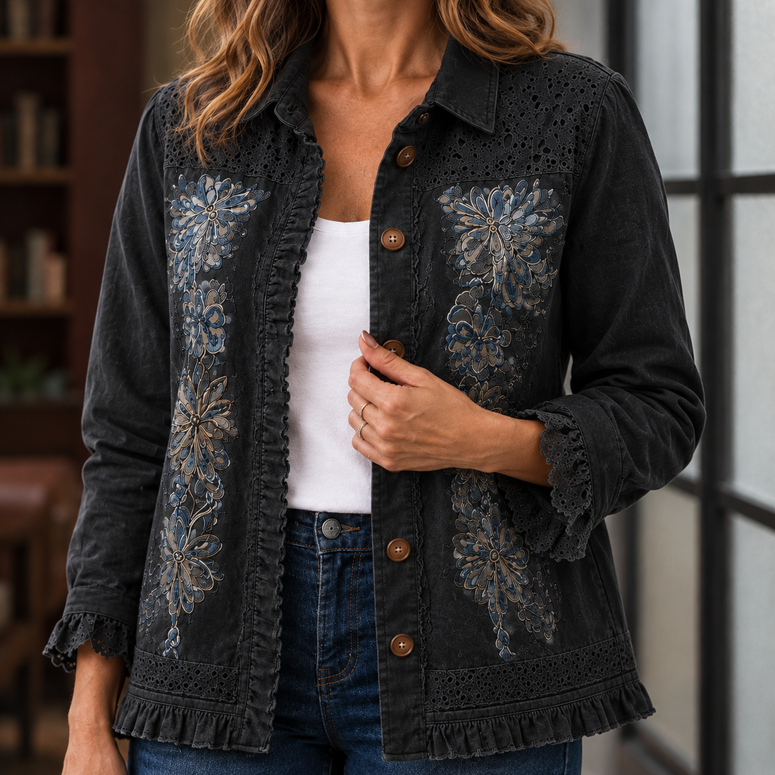 Blair Embroidered Jacket - Lead Product Detail