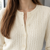 Emery Cable Knit Cardigan - Lead Product Detail