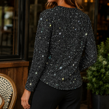 Livia V Neck Top - Lead Alternate View