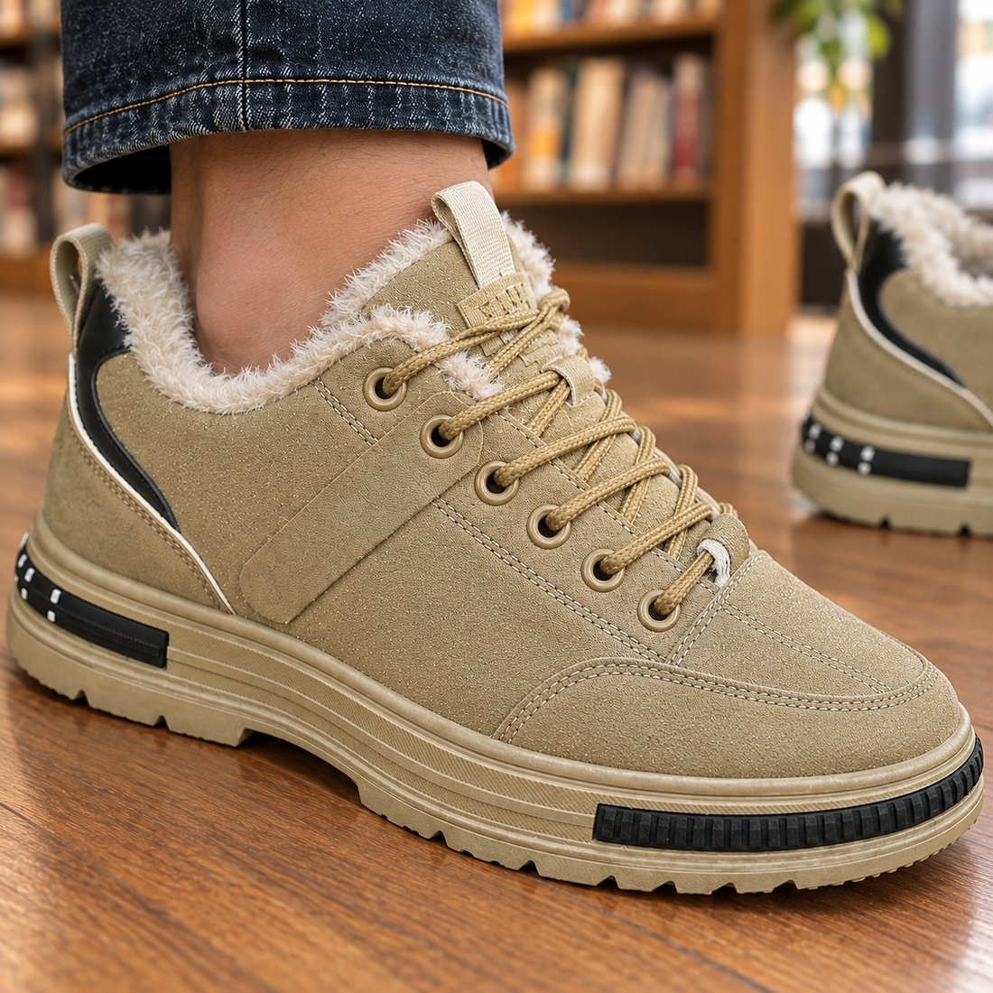Zamboni Fleece Lined Sneakers - Lead Product Detail