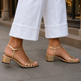 Landini T Bar Sandals - Lead Alternate View