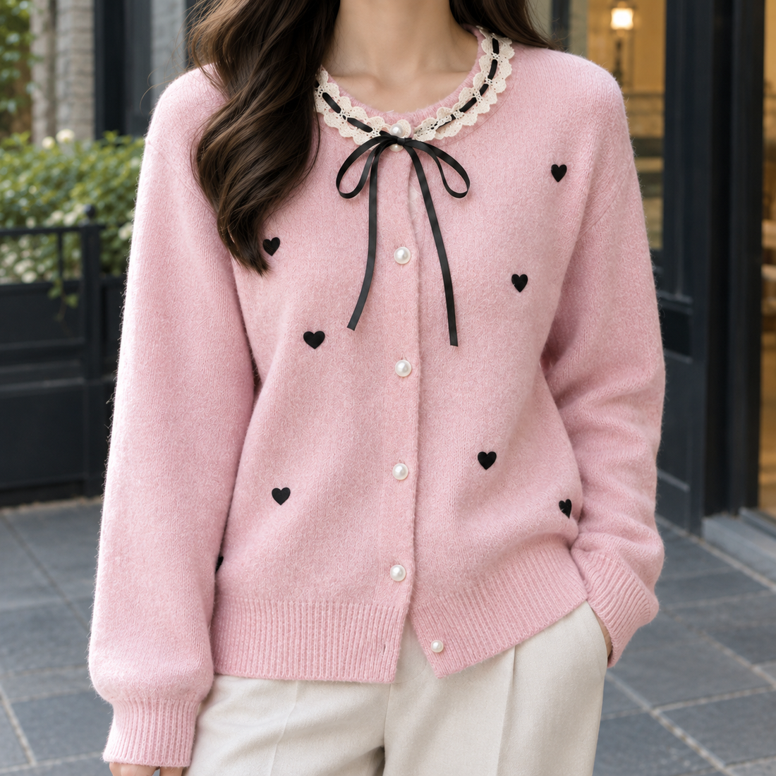 Ines-Kate Heart Cardigan - Lead Product Detail