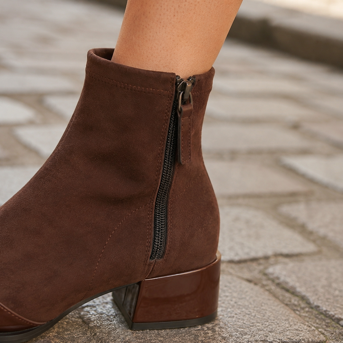 Messina Patent Ankle Boots - Lead Product Detail
