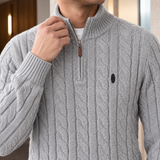 Aubin Cable Knit Sweater - Lead Product Detail