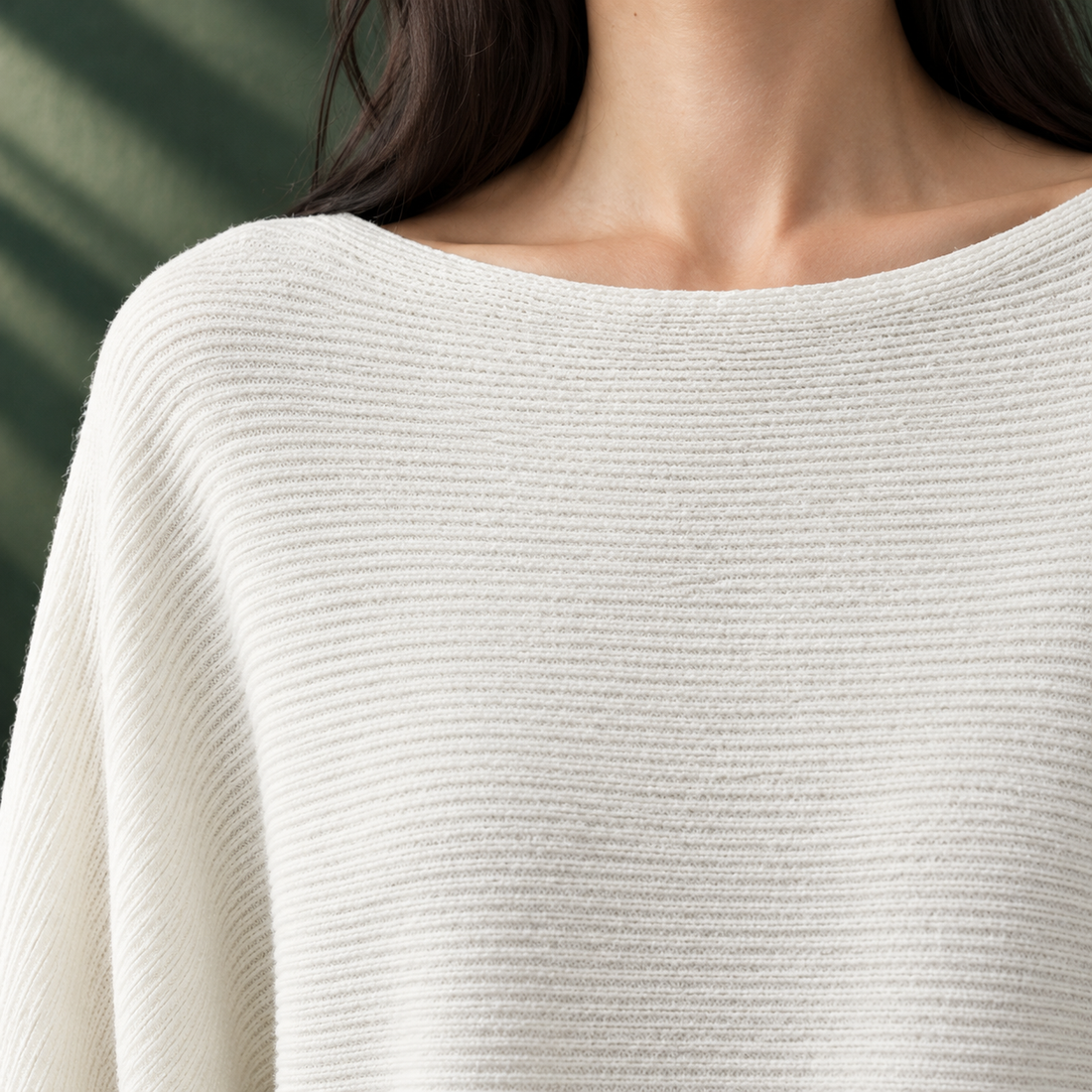 Olive Boat Neck Sweater - Lead Product Detail