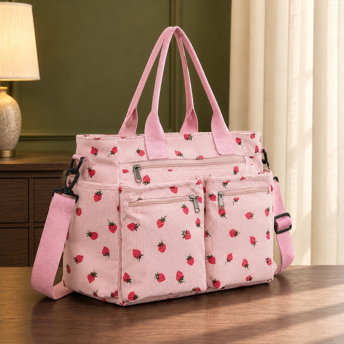 Caldera Strawberry Tote Bag - Lead Alternate View