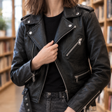 Berenice Biker Jacket - Lead Product Detail