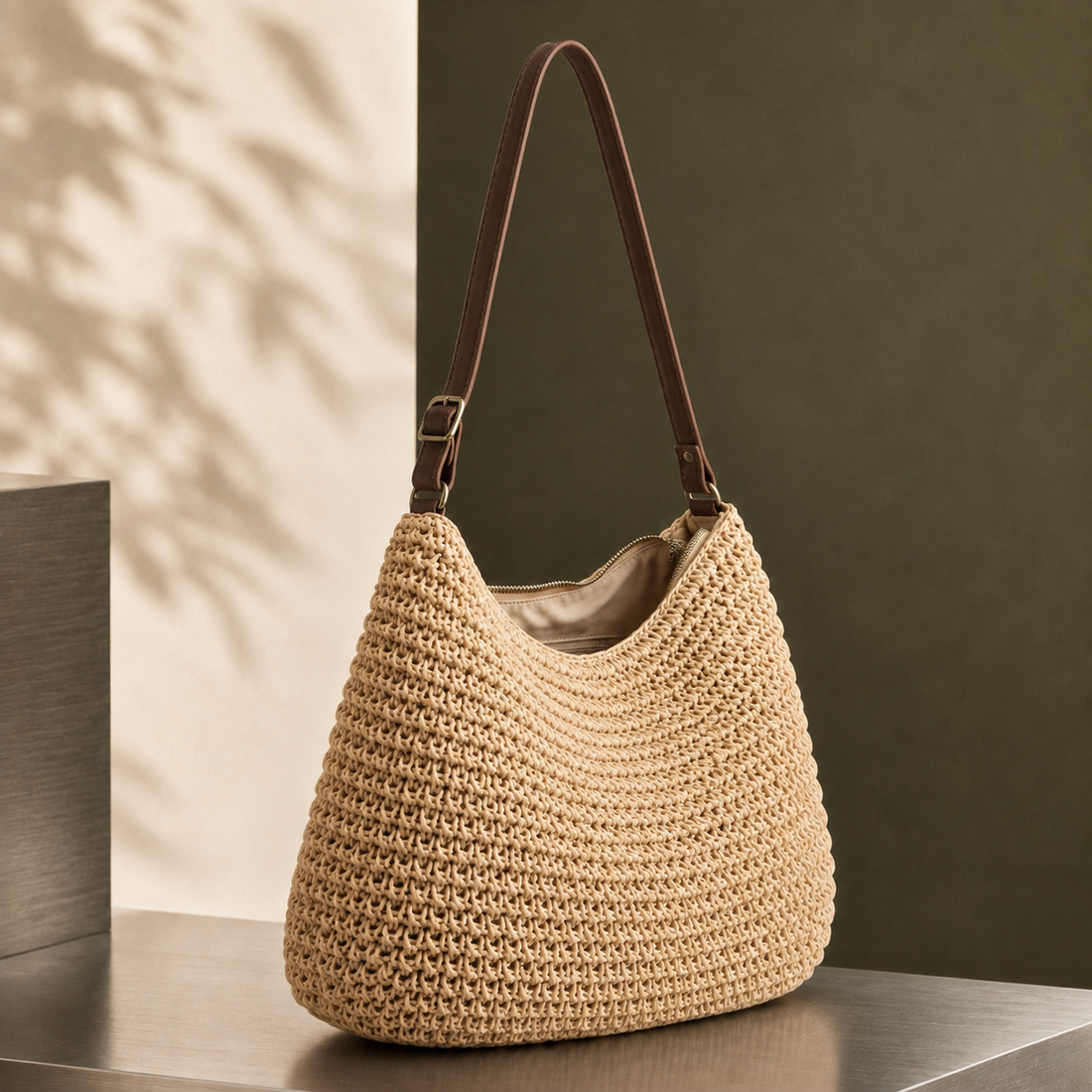 Manfredi Woven Sling Bag - Lead Alternate View