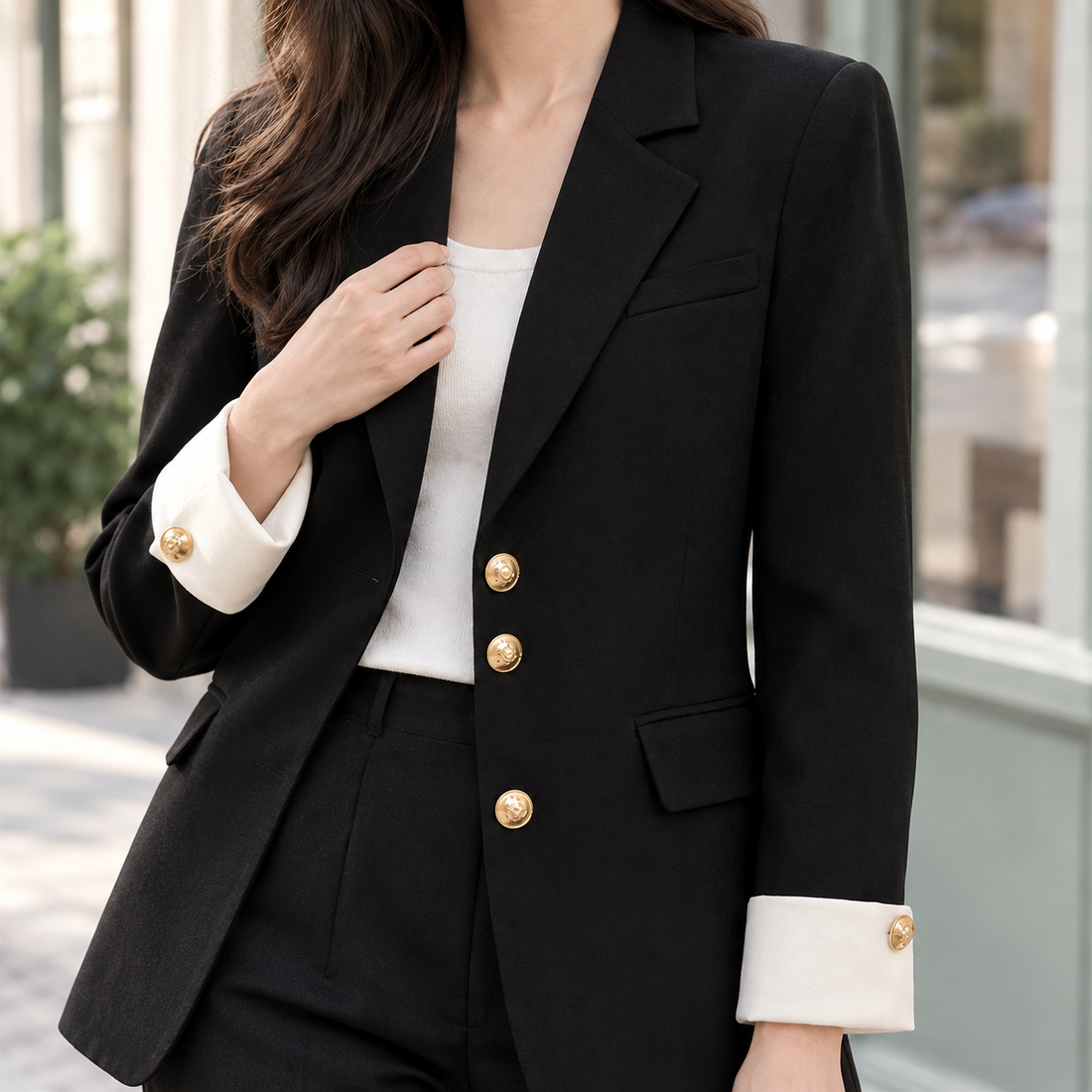 Brigitta Notch Lapel Blazer - Lead Product Detail