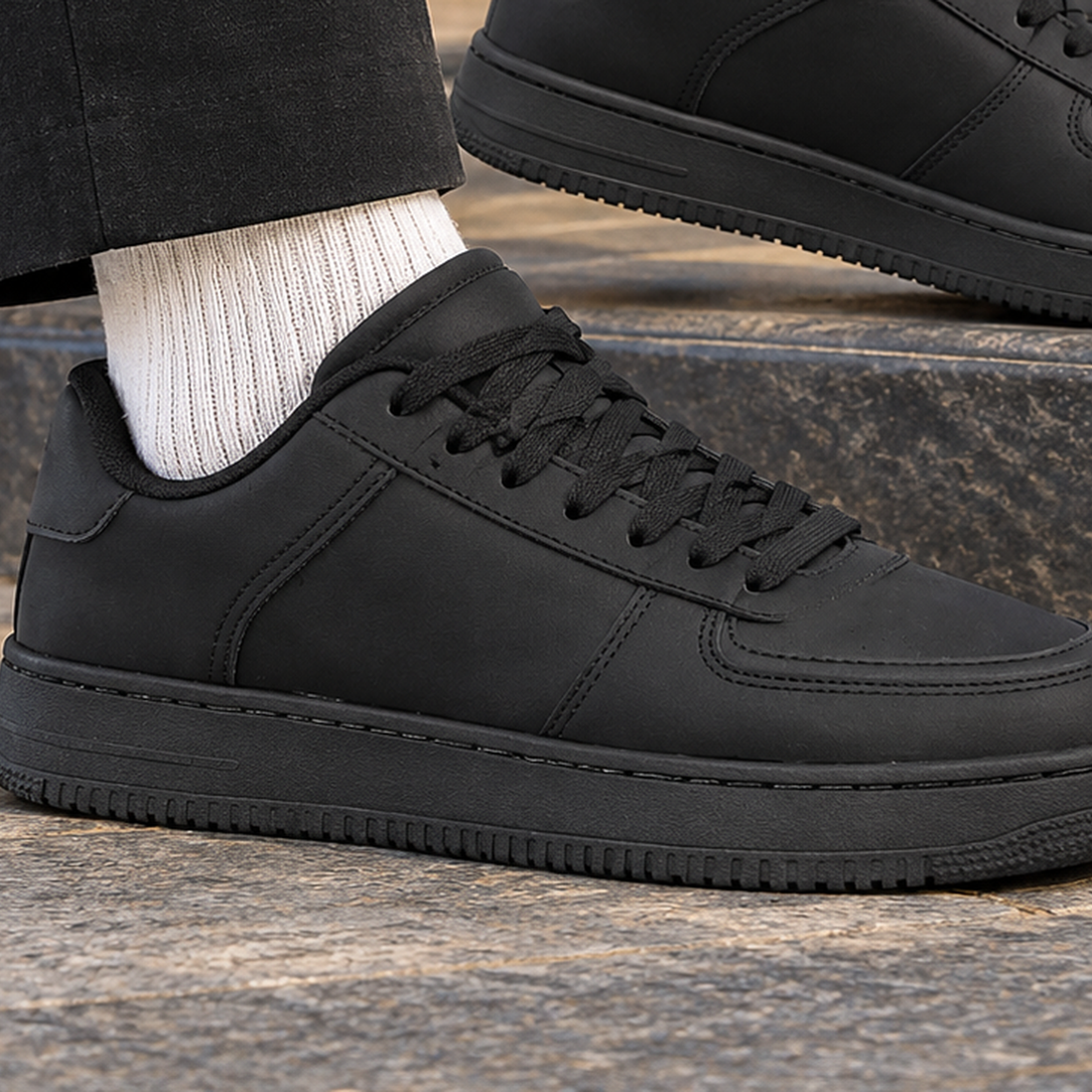 Mazzini Panel Sneakers - Lead Product Detail