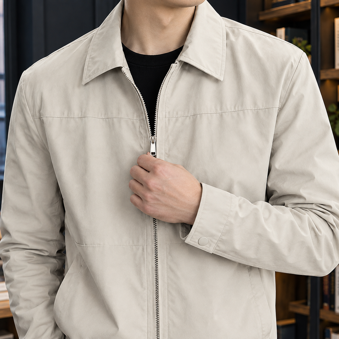 Emrys Zip Jacket - Lead Product Detail