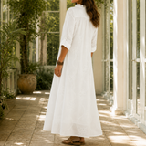 Simone Embroidered Maxi Dress - Lead Alternate View