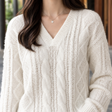 Anouska-Grace Cable Knit Sweater - Lead Product Detail