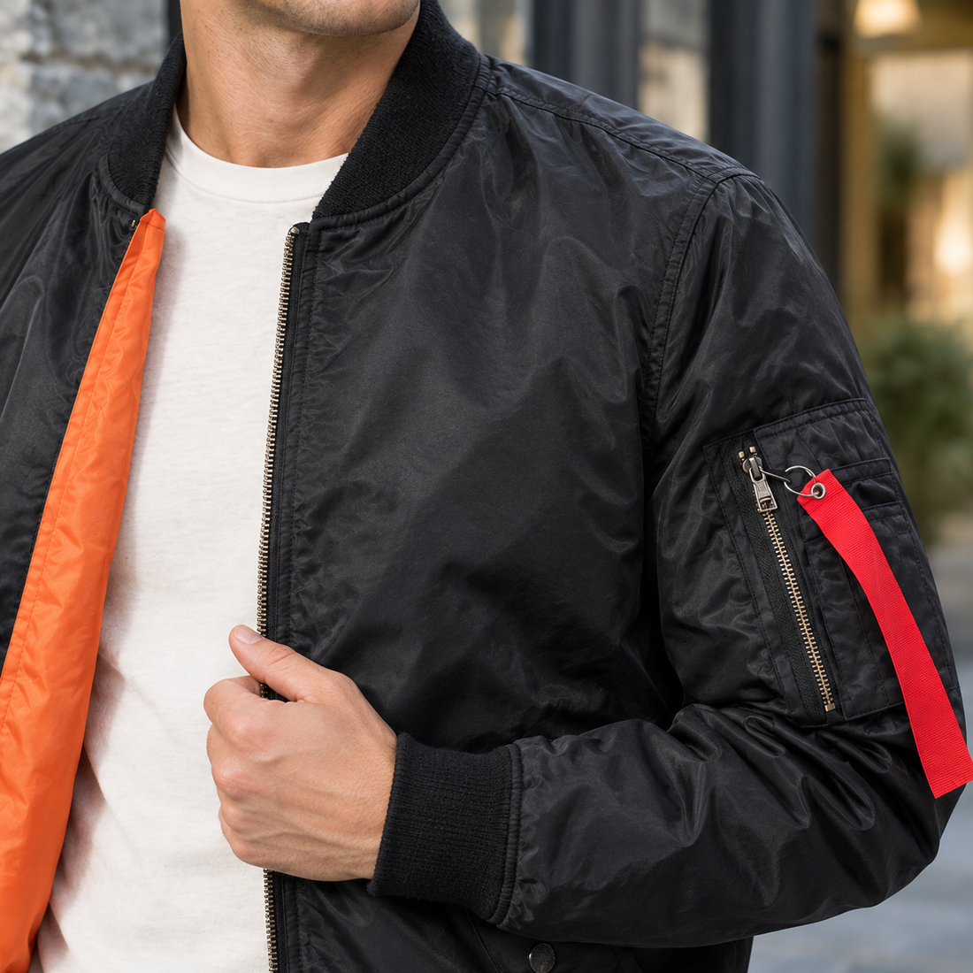 Tancred Bomber Jacket - Lead Product Detail