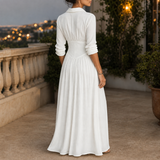 Perla Ruched Maxi Dress - Lead Alternate View