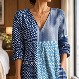 Marlene-Elise Patchwork Maxi Dress - Lead Product Detail