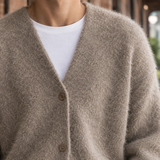 Lysander Fuzzy Cardigan - Lead Product Detail